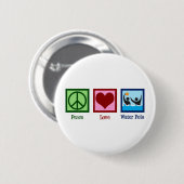 Peace Liebe Water Polo Button (Vorne & Hinten)
