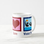 Peace Liebe Water Polo Kaffeetasse (VorderseiteRechts)