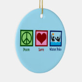 Peace Liebe Water Polo Keramik Ornament (Rechts)