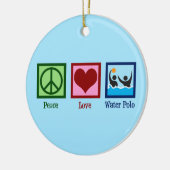 Peace Liebe Water Polo Keramik Ornament (Links)