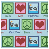 Peace Liebe Water Polo Stoff (Nahaufnahme)