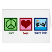 Peace Liebe Water Polo Team Ferienkarte (Vorderseite (Horizontal))