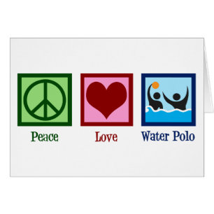 Peace Liebe Water Polo Team Ferienkarte