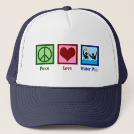 Peace Liebe Water Polo Truckerkappe