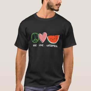 Peace Liebe Watermelon Happy Watermelon Day T-Shirt