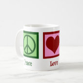 Peace Liebe Watermelon Kaffeetasse (Vorderseite Links)