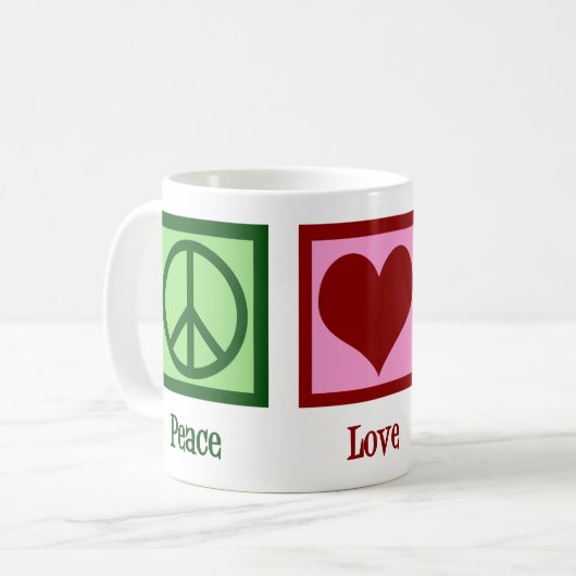 Peace Liebe Watermelon Kaffeetasse (Vorderseite Links)