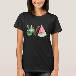 Peace Liebe Watermelon Sommer Niedliches Wassermel T-Shirt