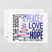 Peace Liebe Weihnachten Weihnachten männliche Brus (Vorne/Hinten)