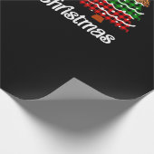 Peace Liebe Weihnachtsbaum Kariert Leopard Print Geschenkpapier (Ecke)