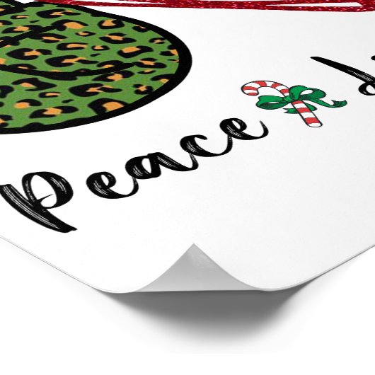 Peace Liebe Weihnachtsgetränk Poster (Ecke)