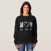 Peace Liebe Westie West Highland White Terrier Gif Sweatshirt (Vorne ganz)