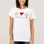 Peace Liebe Westies KiniArt T-Shirt (Vorderseite)