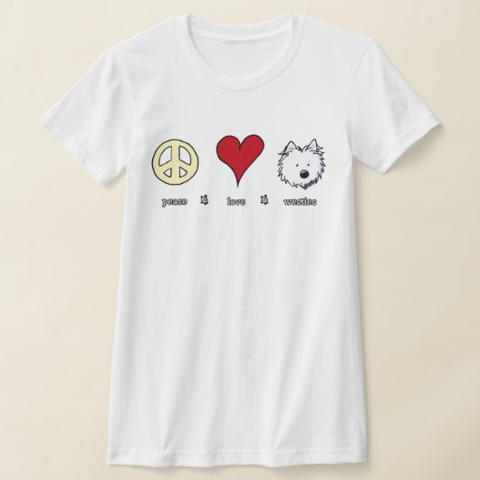 Peace Liebe Westies T-Shirt (Ablage )