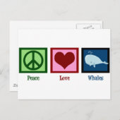 Peace Liebe Whales Postkarte (Vorne/Hinten)