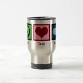 Peace Liebe Whales Reisebecher (Mittel)