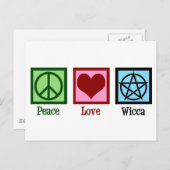Peace Liebe Wicca Postkarte (Vorne/Hinten)
