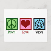 Peace Liebe Wicca Postkarte (Vorderseite)