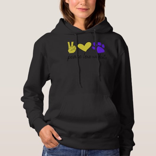 Peace Liebe Wildcats School Hoodie (Vorderseite)
