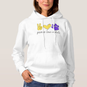 Peace Liebe Wildcats School Team Spirit Hoodie