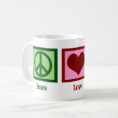 Peace Liebe Windsurfing Kaffeetasse (Vorderseite Links)