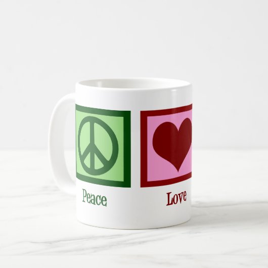 Peace Liebe Windsurfing Kaffeetasse (Vorderseite Links)
