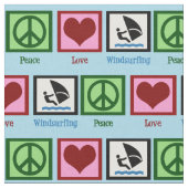 Peace Liebe Windsurfing Stoff (Nahaufnahme)
