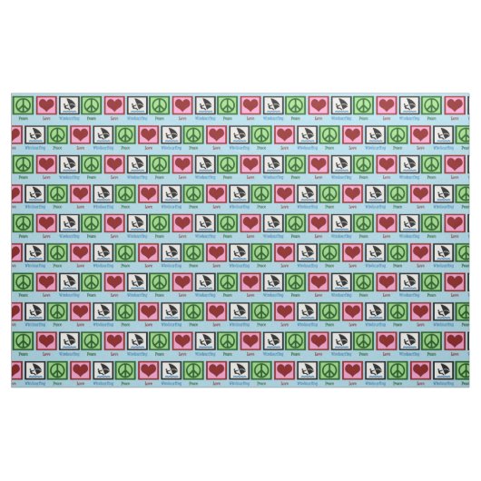 Peace Liebe Windsurfing Stoff (Fat Quarter (45,7 x 55,9 cm))
