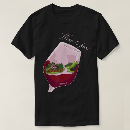 Peace Liebe Wine T - Shirt (Design vorne)