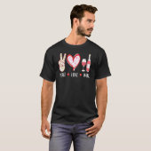 Peace Liebe Wine T-Shirt (Vorne ganz)