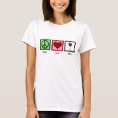 Peace Liebe Wine T-Shirt (Vorderseite)