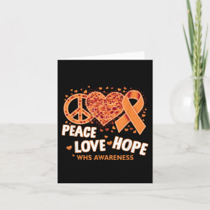Peace Liebe Wolf Hirschhorn Syndrome Awareness Day Karte