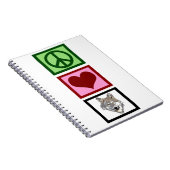 Peace Liebe Wolves Notizblock (Rechte Seite)