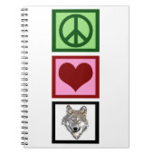 Peace Liebe Wolves Notizblock (Vorderseite)