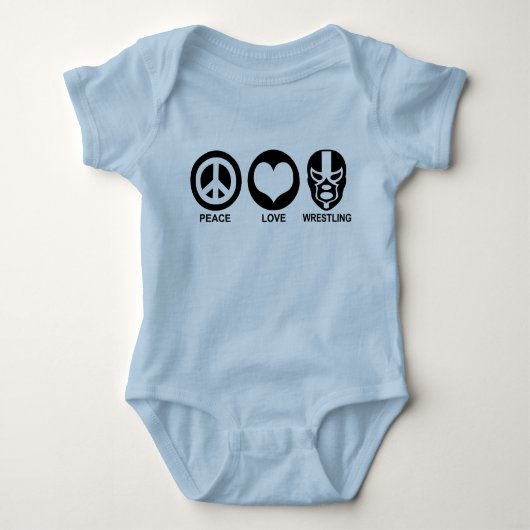 Peace Liebe Wrestling Baby T - Shirt (Vorderseite)