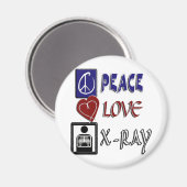 PEACE LIEBE XRAY MAGNET (Vorderseite/Rückseite)