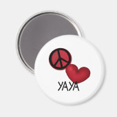 Peace Liebe YaYa Magnet (Vorderseite/Rückseite)