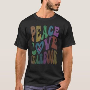 PEACE LIEBE YEARBOOK Retro Publication Editor 60's T-Shirt