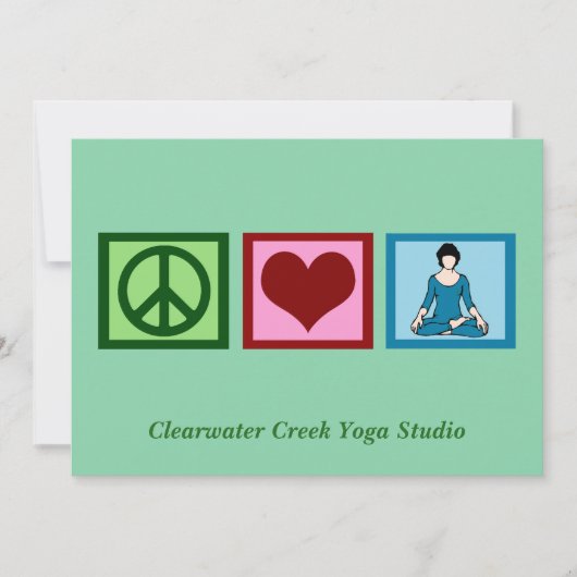 Peace Liebe Yoga Custom Studio Name Weihnachten (Vorderseite)