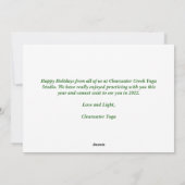 Peace Liebe Yoga Custom Studio Name Weihnachten (Rückseite)