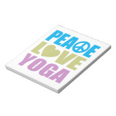 Peace Liebe Yoga Notizblock (Rotiert)