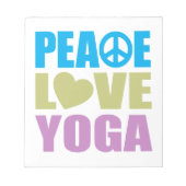 Peace Liebe Yoga Notizblock (Vorderseite)