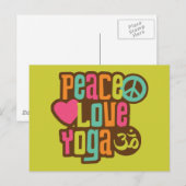 Peace Liebe Yoga Postkarte (Vorne/Hinten)
