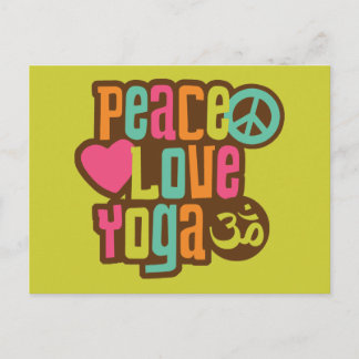 Peace Liebe Yoga Postkarte