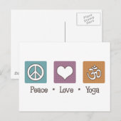Peace Liebe Yoga Postkarte (Vorne/Hinten)