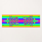 Peace Liebe Yoga Rainbow Absichten Yogamatte (Vorderseite (Horizontal))