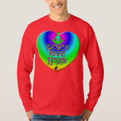 Peace Liebe Yoga Rainbow Intenentiments T - Shirt (Vorderseite)