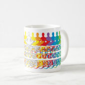Peace Liebe Yoga Rainbow Intentionen Kaffee Tasse (VorderseiteRechts)