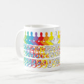 Peace Liebe Yoga Rainbow Intentionen Kaffee Tasse (Vorderseite Links)