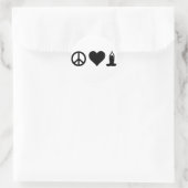 Peace Liebe Yoga Runder Aufkleber (Tasche)